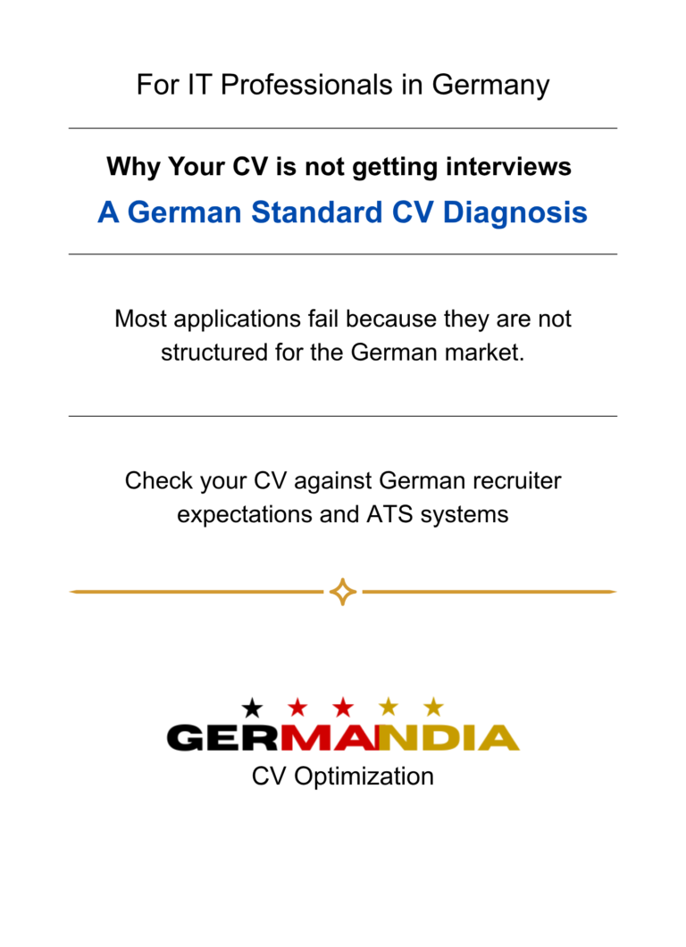 German CV diagnosis for Indian IT professionals applying in Germany