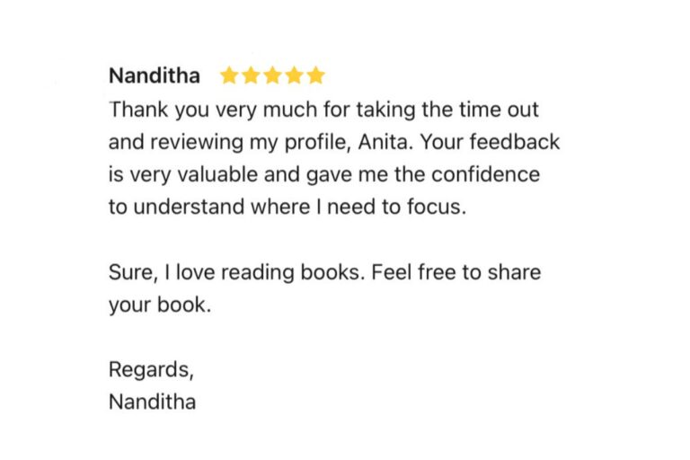 Testimonial from Nanditha about Germandia CV Review