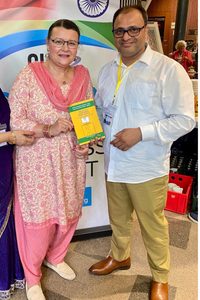 Anita Grabowski with Dr. Rajesh Mishra at the German Indian Business Summit 2026 in Bremen.