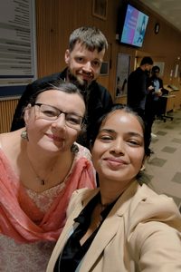 Anita Grabowski with Jonathan Grabowski and Yashu at the German Indian Business Summit 2026 in Bremen.